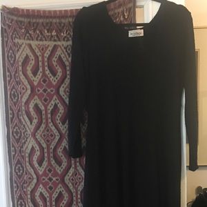 chateaux fitted long black dress